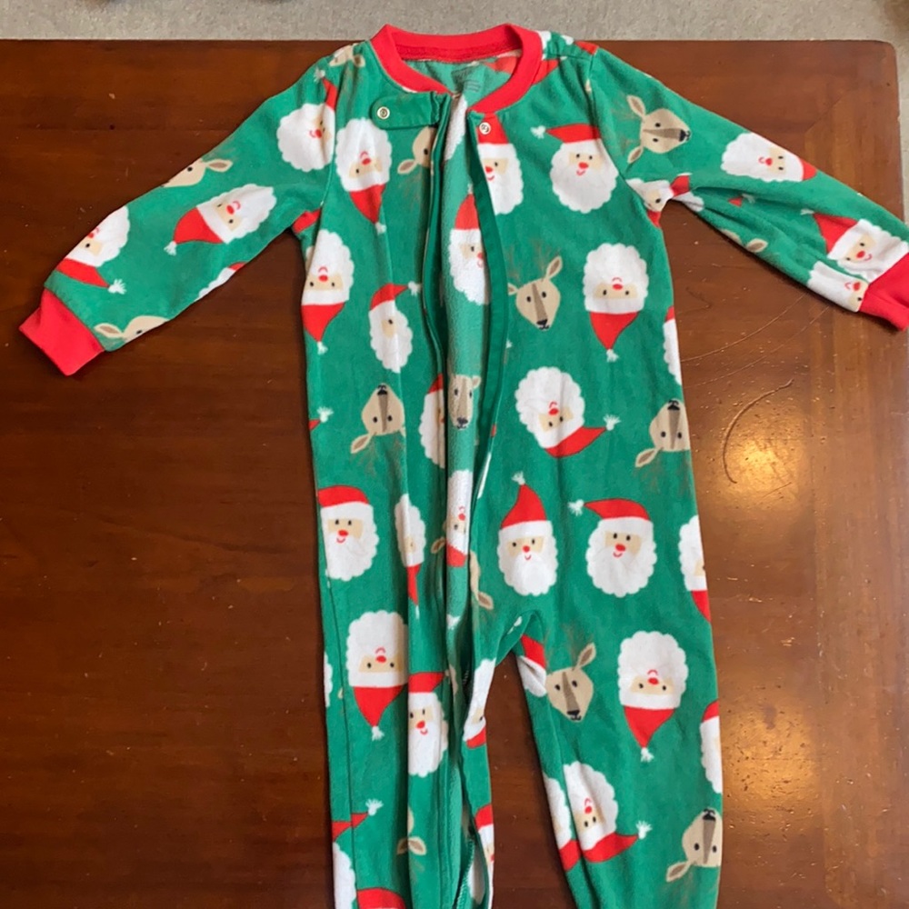 2T baby footie pajamas Holiday toddler onesies 2 pairs sleep wear